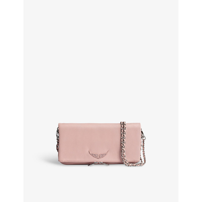 Zadig & Voltaire ROCK NANO GRAINED LEATHER Handbags in Pink at