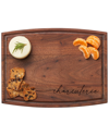 MAPLE LEAF AT HOME MAPLE LEAF AT HOME CHARCUTERIE SCRIPT WALNUT ARCHED ARTISAN BOARD
