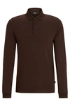 Hugo Boss Organic-cotton Polo Shirt With Embroidered Logo