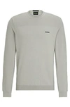 Hugo Boss Branded Crew-neck Sweater In Dry-flex Fabric