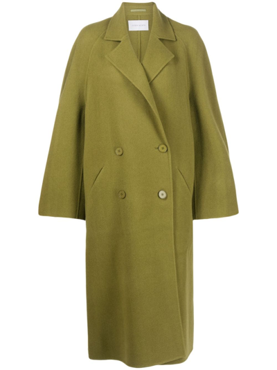 Christian Wijnants Double-breasted Wool-cashmere Coat In Green
