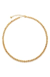 Monica Vinader X Kate Young Tennis Necklace In 18ct Metallic Gold