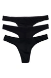 On Gossamer Gossamer Mesh Hip G 3 Pack Underwear In Black