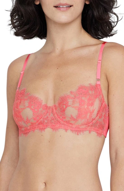 Skarlett Blue Entice Lace Balconette Bra In Rosy/terra