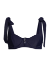 Beach Riot Women's Blair Bikini Top In Navy