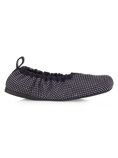 Jw Anderson Women's Studded Suede Ballet Flats In Navy