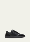 BRIONI MEN'S LEATHER AND SUEDE LOW-TOP SNEAKERS