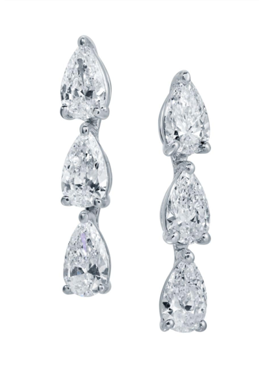 Anita Ko Women's Studs 18k Gold-plate & 1.12 Tcw Diamond Drop Earrings In White Gold