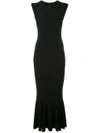 Norma Kamali Fishtail Jersey Maxi Dress In Black