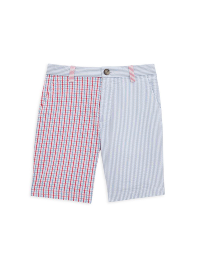 Vineyard Vines Little Boy's & Boy's Seersucker Spliced Flat Front Shorts In Sailors Red