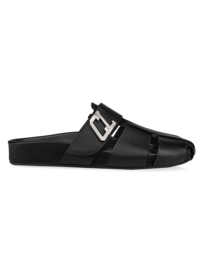 Christian Louboutin Men's Abubizz Leather Sandals In Black