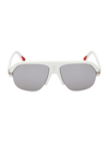 Moncler Women's Lodge 57mm Navigator Sunglasses In White