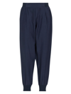 Atm Anthony Thomas Melillo Pleated-front Silk Jogger Pants In True Navy