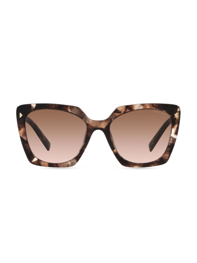 Prada Women's 47mm Square Sunglasses In Brown Tortoise