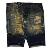 Embellish Men's Distressed Denim Short In Dark Wash In Blue