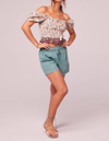 Band Of Gypsies What I Got Crop Top In Ivory Plum In Multi