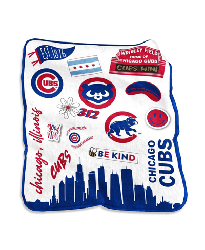 Logo Brands Chicago Cubs 50'' X 60'' Native Raschel Plush Throw Blanket In Multi