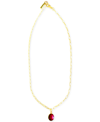 MINU JEWELS GOLD-TONE RUBY PENDANT NECKLACE, 16" + 1" EXTENDER