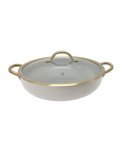 Sedona Ceramic 13" Everyday Pan With Lid In Ivory