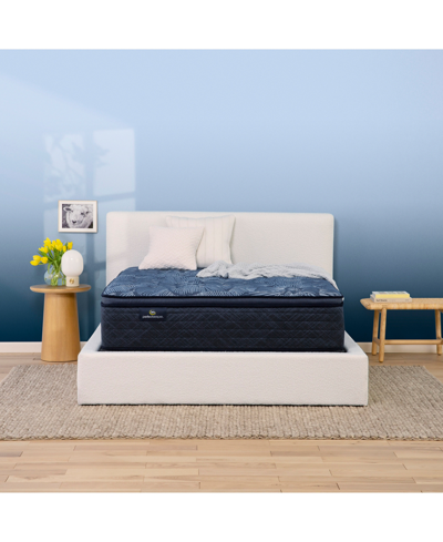 SERTA PERFECT SLEEPER COBALT CALM 14" MEDIUM PILLOW TOP MATTRESS SET, TWIN