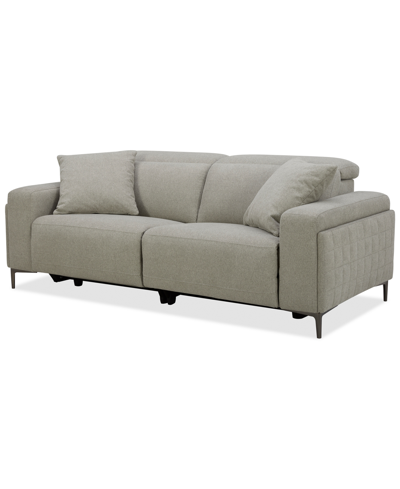 Furniture Adney 88" 2 Pc Zero Gravity Fabric Sofa With 2 Power Recliners, Created For Macy's In Dove