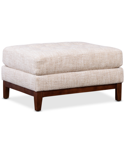 Furniture Bannard 32" Fabric Ottoman, Created For Macy's In Oatmeal