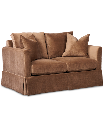 Furniture Harnsey 60" Fabric Loveseat, Created For Macy's In Taupe