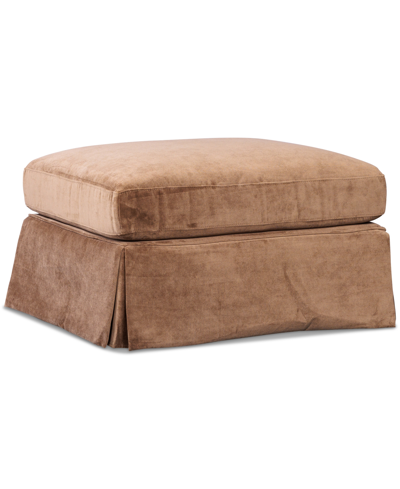 Furniture Harnsey 32" Fabric Ottoman, Created For Macy's In Taupe