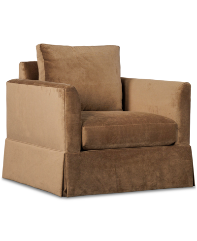 Furniture Harnsey 36" Fabric Arm Chair, Created For Macy's In Taupe