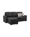 Abbyson Living Newton 2 Piece Storage Sofa Bed Sectional In Gray