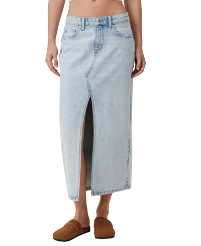 Cotton On Women's Bailey Maxi Skirt In Palm Blue