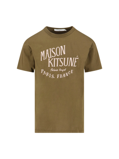Maison Kitsuné Palais Royal Classic Tee-shirt In Khaki