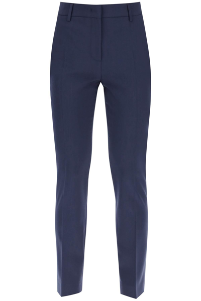 Weekend Max Mara Cropped Cigarette Trousers In Blue