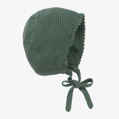 Artesania Granlei Green Knitted Baby Bonnet