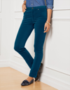 Talbots Petite - Stretch Corduroy Straight Leg Pants - Peacock Blue - 4
