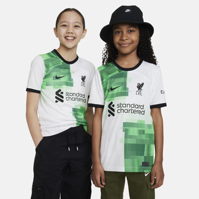 Nike Liverpool Fc 2023/24 Stadium Away Big Kids'  Dri-fit Soccer Jersey In White