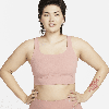 Nike Women's Alate Ellipse Medium-support Padded Longline Sports Bra In Pink