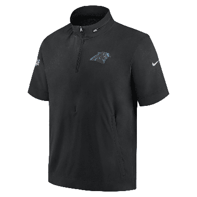 Nike Men's Sideline Coach (nfl Carolina Panthers) Short-sleeve Jacket In Black