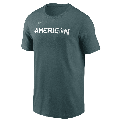 Nike American League 2023 All-star Game Wordmark  Men's Mlb T-shirt In Blue