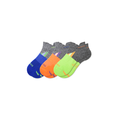 Bombas Running Ankle Sock 3-pack In Cobalt Yellow Mix