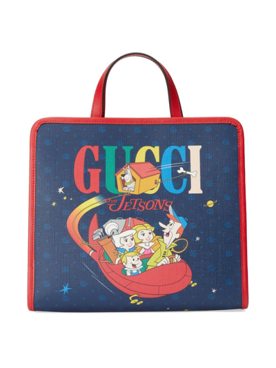 Gucci Kids' X The Jetsons Cartoon-print Bag In Blue