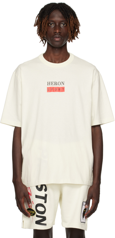 Heron Preston Off-white Bonded T-shirt In White Red