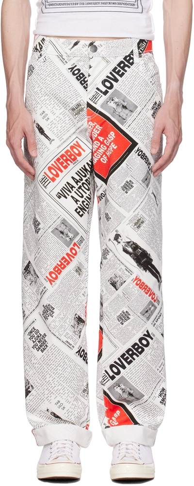 Charles Jeffrey Loverboy White Art Jeans In Rgbnws Rgb Newspaper