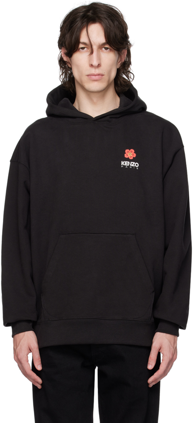 Kenzo Poppy Cotton Sweatshirt In Black
