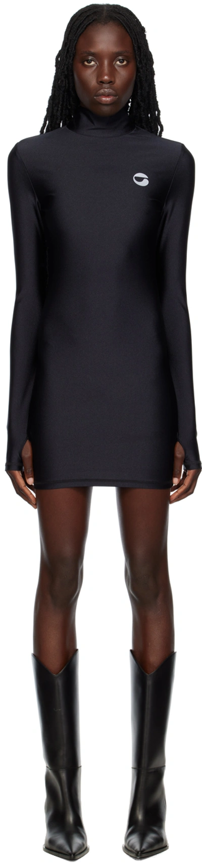 Coperni Black High Neck Minidress