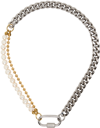 IN GOLD WE TRUST PARIS SILVER CURB CHAIN NECKLACE