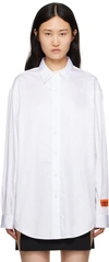 HERON PRESTON WHITE CUT OUT SHIRT