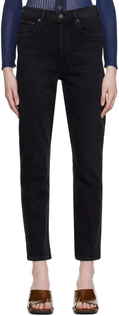 Agolde Riley Jeans In Grey,black