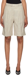 REMAIN BIRGER CHRISTENSEN BEIGE BELTED SHORTS