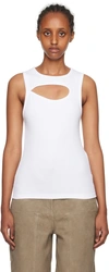 REMAIN BIRGER CHRISTENSEN WHITE CUTOUT TANK TOP